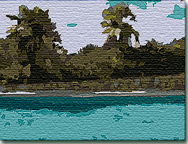 navigational illustration for the swimming pool and land webpage